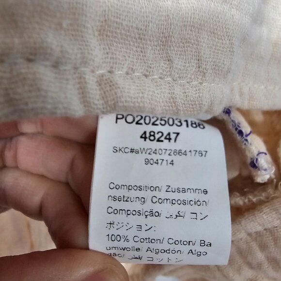 Tan Granny Square Crochet Tank Y2K Boho Hippie Granola Festival S - Picture 10 of 11